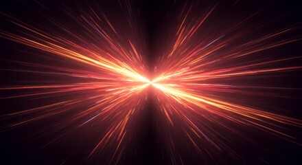 Abstract Light Burst: Fiery Radiance and Energetic Beams