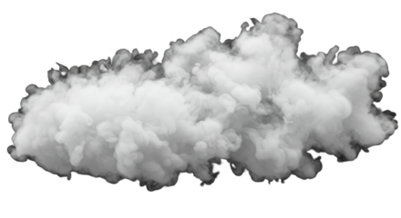 A billowing photorealistic cloud formation isolated