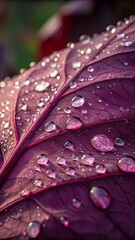 Fototapeta premium water drops on leaf