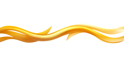 Abstract Golden Wavy Lines On Black Background Illustration