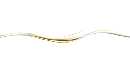 Abstract Golden White Wave Flowing on Black Background Illustration