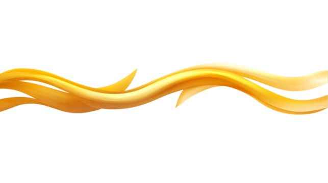 Abstract Golden Wavy Lines On Black Background Illustration