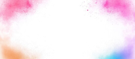 Fototapeta premium Colorful powder explosion on white background