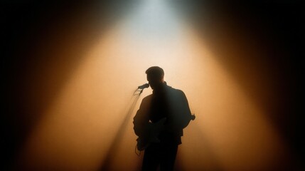 Intense and Dark Moody Illustration for Music Performance Scene