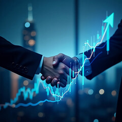 Businessman handshake for teamwork of business merger and acquisition, successful negotiate, hand shake, two businessman shake hand with partner to celebration partnership and business deal concept
