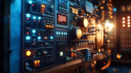 Obraz premium Circuits, blue, electricity