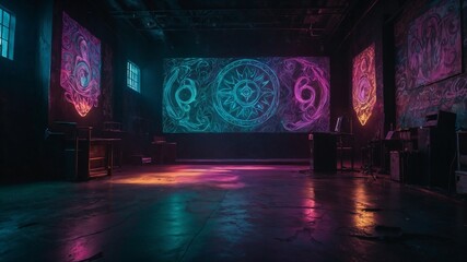 A gritty mythical rock club, mysticism and wonder, horror 