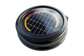 Speedometer With Solar Panel On PNG Background