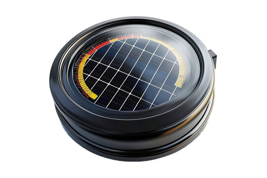 Speedometer With Solar Panel On PNG Background