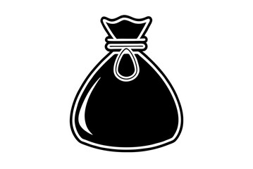 money bag silhouette vector illustration