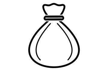 money bag silhouette vector illustration