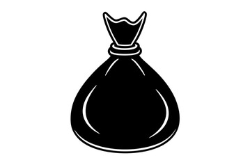 money bag silhouette vector illustration