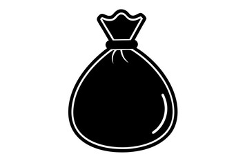money bag silhouette vector illustration