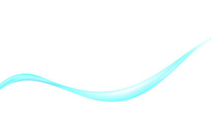 Abstract Illustration Of A Flowing Blue Curve On Transparent Black Background