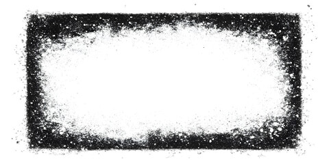 Fototapeta premium Abstract Illustration of Black Shape with White Border on Transparent Background