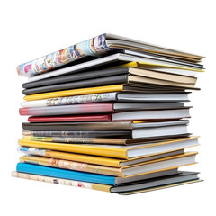 stack of magazines isolated on transparent background png