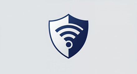 Secure WiFi Network Protection: Shield Icon Graphic