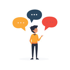 man with speech bubble