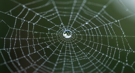 Dewdrops on a Spiderweb: A Macro Photography Masterpiece