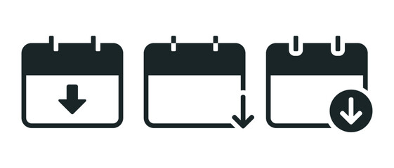 Download calendar icon. illustration vector