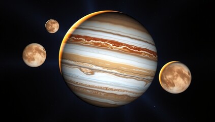 3d render of the moon and stars