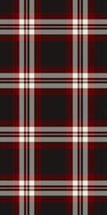 Relief tartan seamless check, premium background fabric texture. Stripped pattern textile vector plaid in dark and black colors.