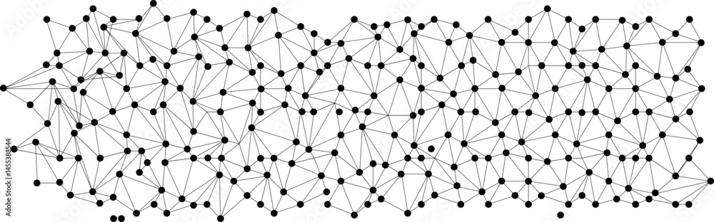 Fototapete abstract plexus technology futuristic network background. complex network visualization of interconn