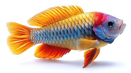 Fototapeta premium Vibrant Rainbow Fish: A Stunning Aquatic Jewel