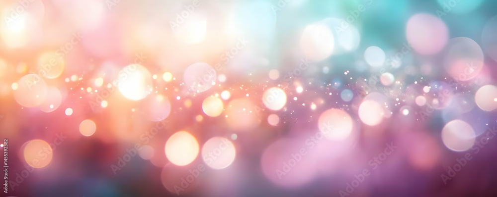Canvas Prints a vibrant, dreamy background featuring colorful bokeh lights that create a magical and festive atmos