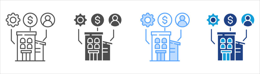 Resources Icon Set Multiple Style Collection