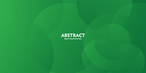 Green gradient background with circle elements