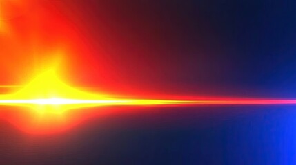 Fototapeta premium Vivid colorful light streaks across a dark background.