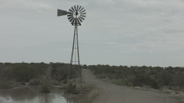 Windmill with Puddle