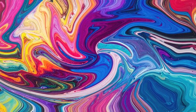 Psychedelic colorful waves background