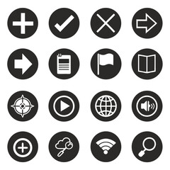 Essential UI/UX Icon Set in Circular Design