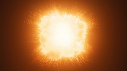 Obraz premium A bright orange explosion with glowing sparks radiating outward against a dark background.