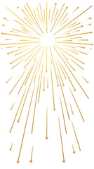 Obraz premium Golden Burst Abstract Illustration Against Black Transparent Background