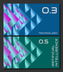 abstract holographic triangular background for technology and innovation purposes