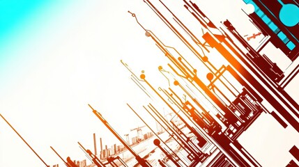 Abstract digital design with vibrant colors and lines.