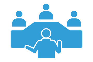 Conference Icon for Professional Events, Business Meeting Icon for Apps,Virtual Meeting Icon for Teams, Meeting Schedule Icon for Websites, Online Conference Icon for Web Design, Video Conference Call