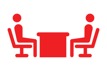 meeting room icon, meeting room vector illustration-simple illustration of meeting room, perfect for meeting room logos and icons. Conversation icon vector art. 