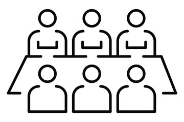 Conference Icon for Professional Events, Business Meeting Icon for Apps,Virtual Meeting Icon for Teams, Meeting Schedule Icon for Websites, Online Conference Icon for Web Design, Video Conference Call