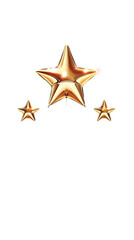 Obraz premium Golden Star Balloons Isolated On Transparent Background Illustration