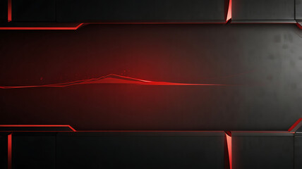 Obraz premium Futuristic Abstract Background: Sleek Black and Red Pattern for Modern Technology and Digital Art Design
