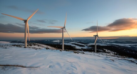 Fototapeta premium Wind turbine structure: renewable energy, rotating blades, green power, sustainable source, windmill design, electricity generation, eco technology, mechanical motion, airflow conversion.