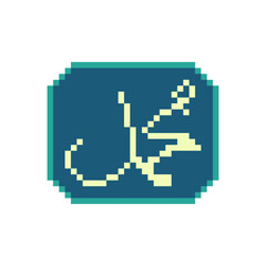 Obraz premium Muhammad font text pixel art