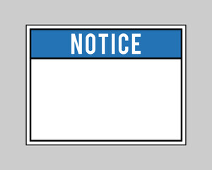 Vector Blank Notice Label Illustration