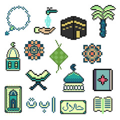 islam religion retro pixel art
