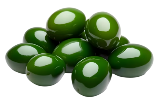 Green Olives Isolated On Transparent Background Fresh Food Photo