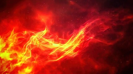Abstract fiery background with swirling flames.